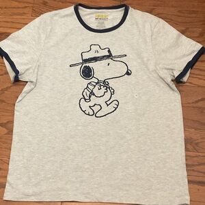 Aeropostale Gray Snoopy Graphic Tee